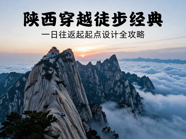 陕西华山北峰:险峻山势与日出云海的一日征服