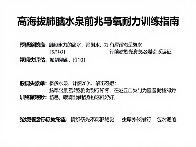 科学评估与行前准备策略