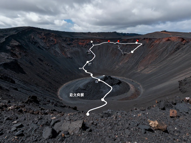 火山口徒步攻略,探秘火山熔岩地质奇观与地貌