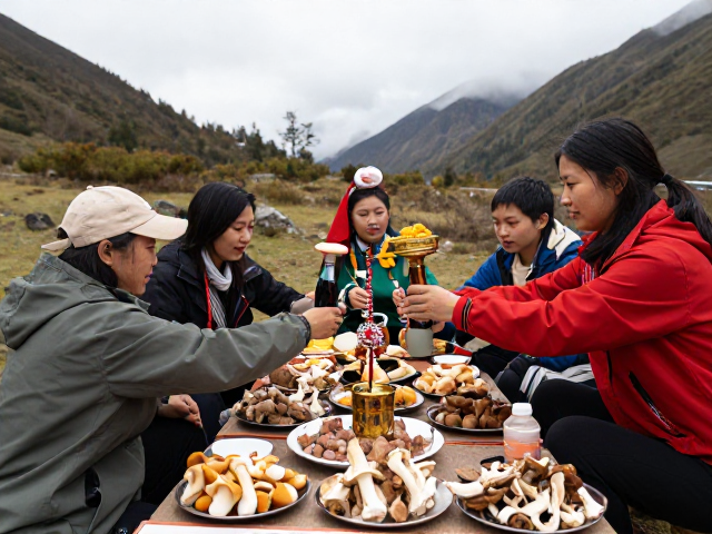 徒步目的地传统节日,山野菌菇宴中不触碰民族法器