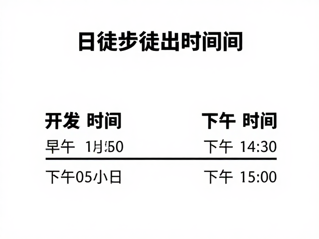 单日徒步出发时间与往返安排,自带午餐攻略
