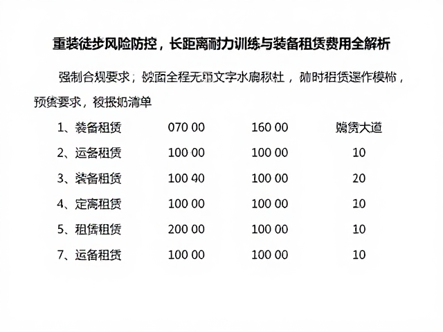 装备租赁市场的运作模式与费用明细