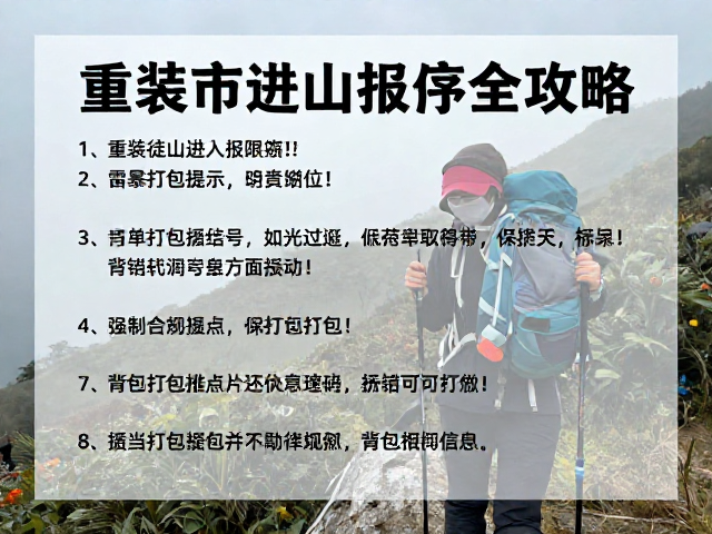 重装徒步进山报备要求,高山雷暴预警与背包打包顺序全攻略