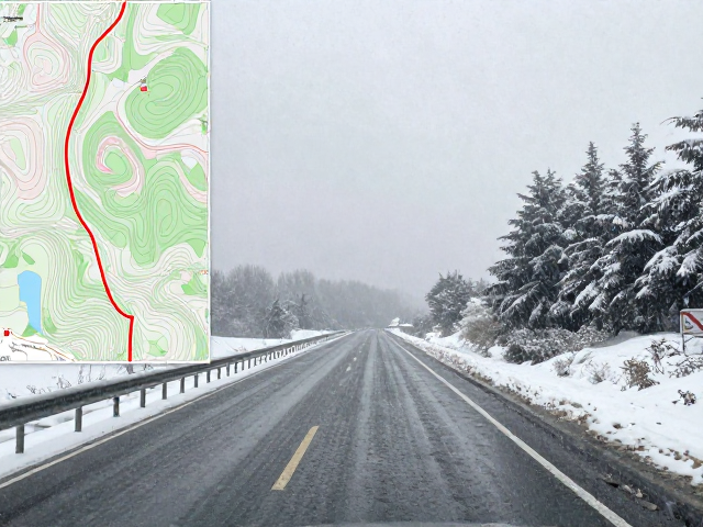 大风雨雪湿滑路面怎么开?结合等高线地图,掌握减速通行技巧