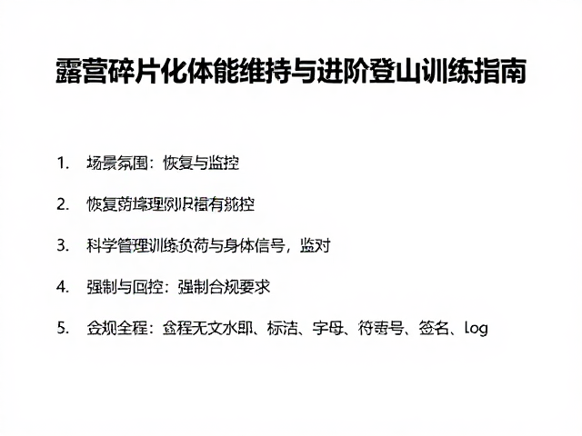 恢复与监控:科学管理训练负荷与身体信号