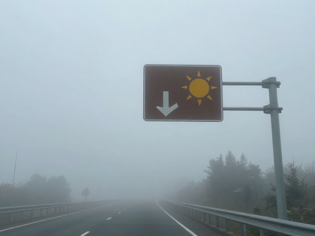雾天开车迷路?太阳辨向,路牌确认,慢速精准找回方向