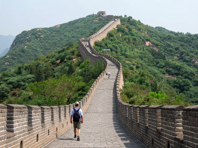 昌平线北段的长城脚下漫步