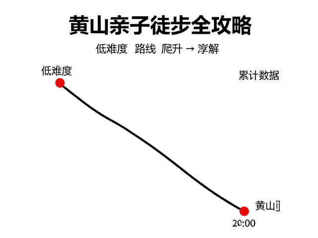 黄山亲子徒步全攻略,低难度路线推荐与累计爬升数据详解