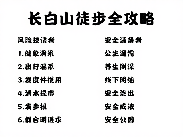 核心风险提示与安全装备清单