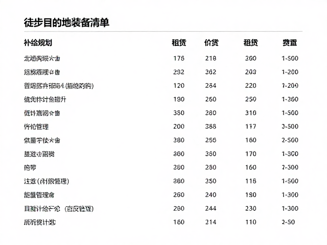 食物补给计算与能量管理