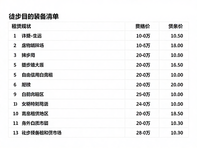 装备租赁市场现状与费用明细