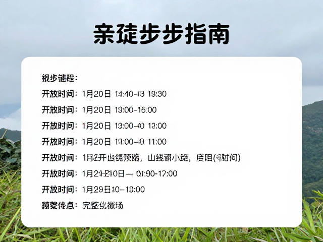 查询开放时间与完整出行指南