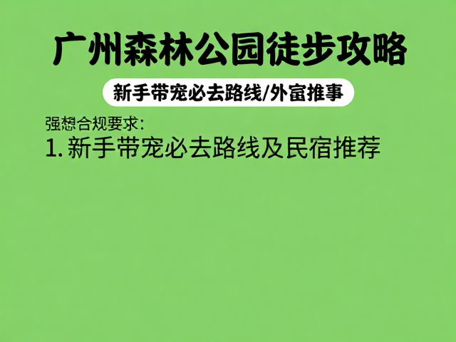出行准备与安全注意事项