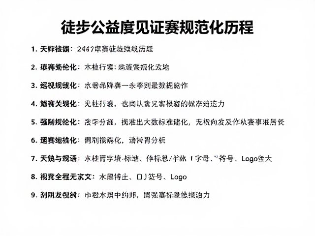 赛事规范化:从无序探索到标准建立