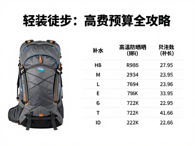 轻装徒步行李取舍,高温防晒补水与费用预算全攻略