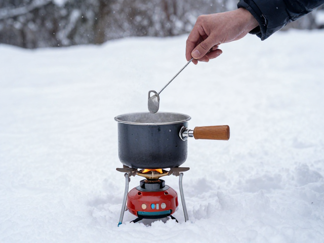 雨雪天户外生存指南,分体式炉头融雪煮食与避雨选址实操