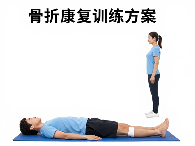 骨折康复训练方案,评估路线难度,途中定时调整姿势防二次损伤