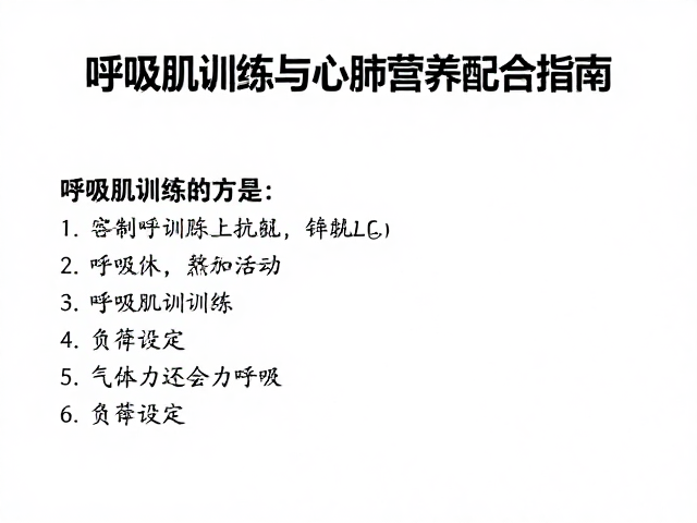 科学执行呼吸肌训练的具体方法与负荷设定