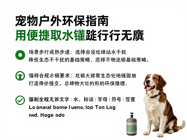 宠物户外环保指南,选成熟步道,用便携取水容器践行无痕