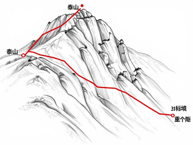 泰山陡坡登顶分段路线及轨迹文件下载指南