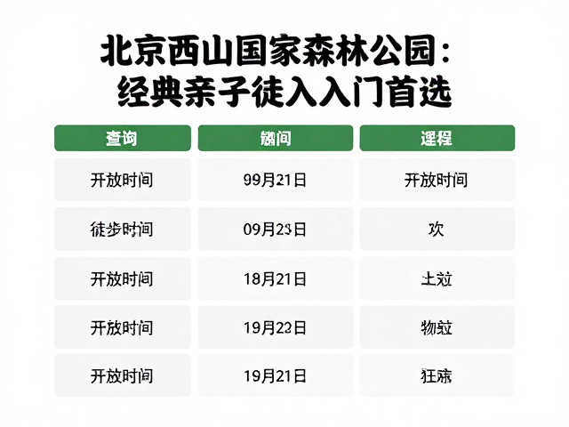 亲子徒步路线推荐,查询开放时间,轻松解决儿童体力不足难题