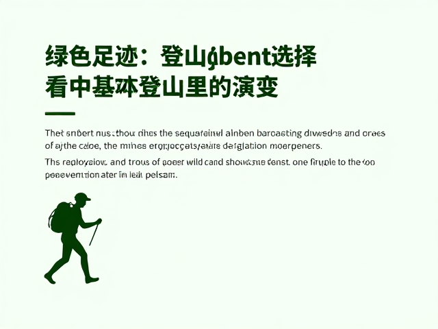 绿色足迹:从装备选择看登山伦理的演变