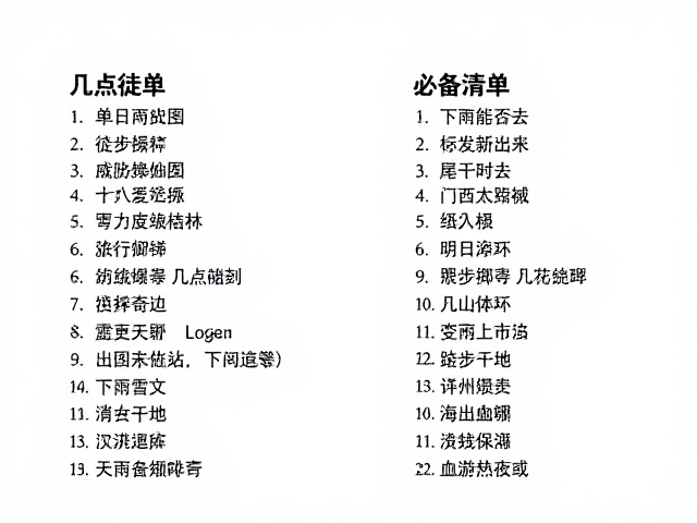 全攻略必备清单