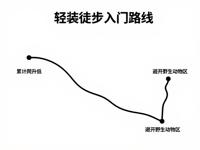 新手必看!轻装徒步入门路线,累计爬升低且避开野生动物区