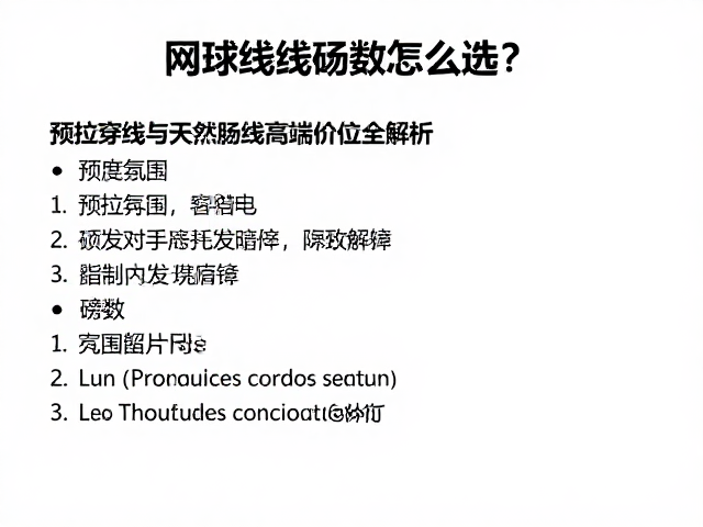 网球线磅数怎么选？预拉穿线与天然肠线高端价位全解析