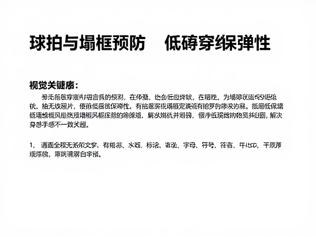 球拍塌框预防，低磅穿线保弹性，解决手感不一致难题