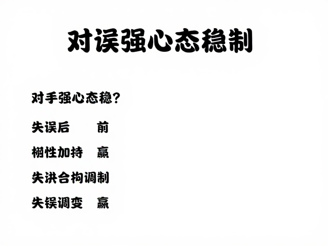 失误后的认知重构机制