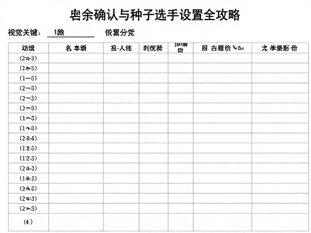 名单确认与参赛资格审核