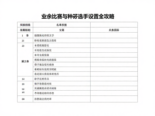 业余比赛伤病应急方案、名单确认与种子选手设置全攻略