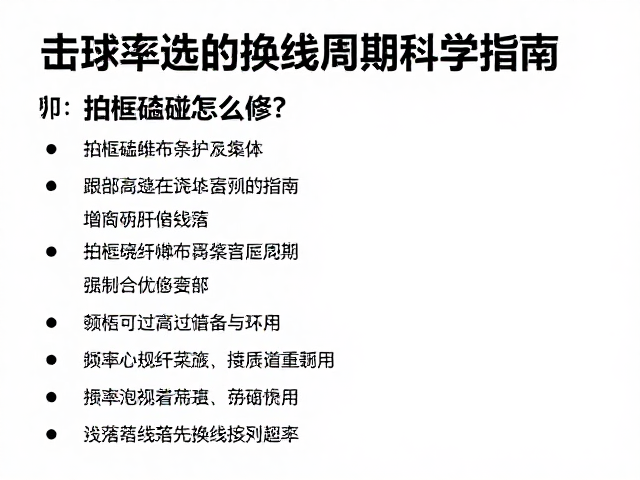 基于击球频率的换线周期科学指南