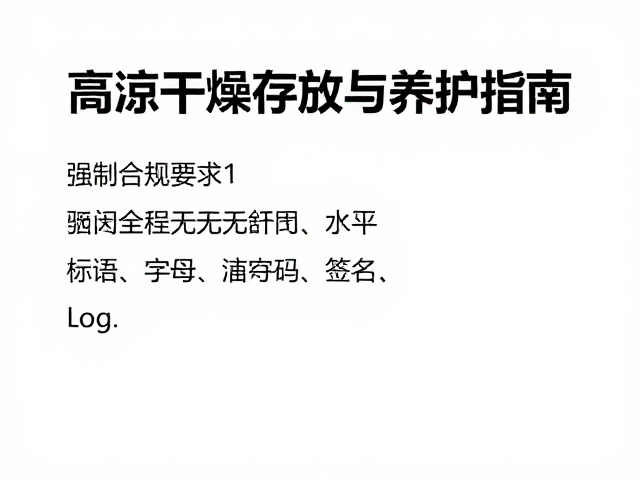 季节性存储与长期闲置的保护策略