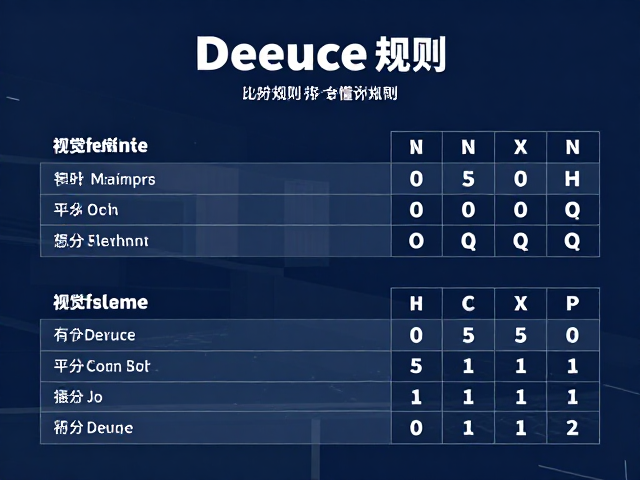 特殊赛制下的Deuce规则变体