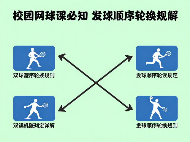 校园网球课必知，发球顺序轮换规则与双误判定详解