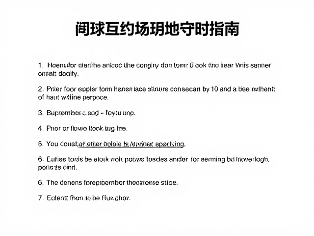 预约场地守时指南：规则与执行细节