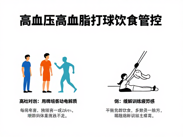 高血压高血脂打球饮食管控，平衡电解质，缓解训练疲劳感