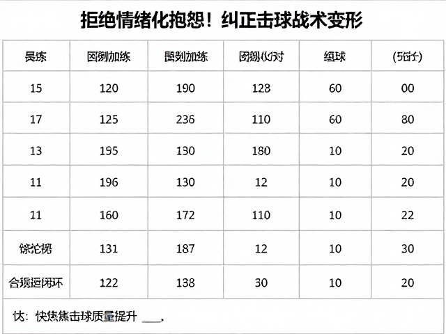 数据反馈与专项训练构建质量闭环