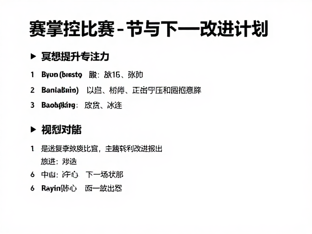 赛后复盘与改进计划制定