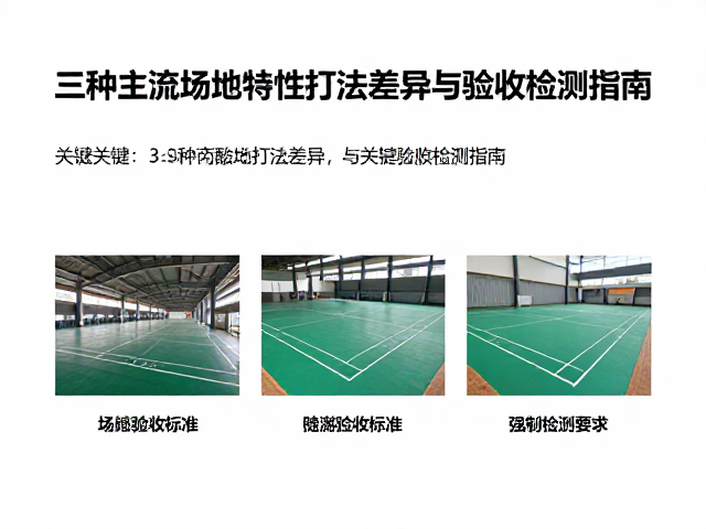 场地验收标准与关键检测指标