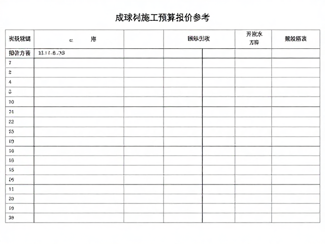 成本构成与预算报价参考