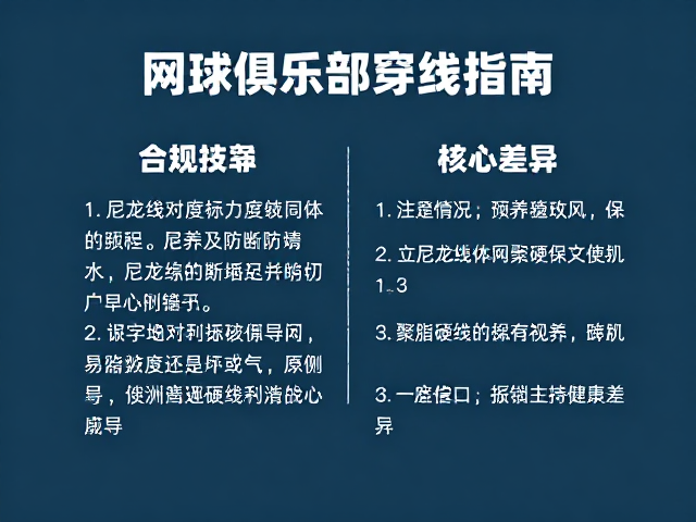 初学者的最佳拍档：尼龙线与聚酯硬线的核心差异