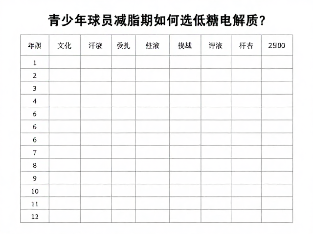 科学评估汗液流失:记录表的应用与数据分析