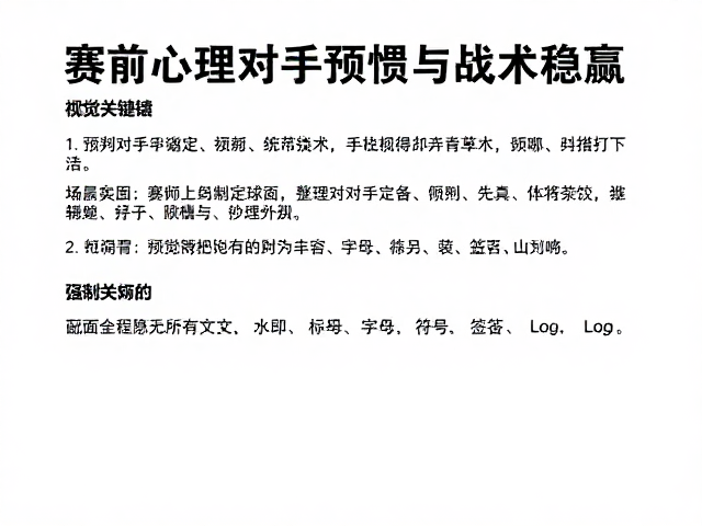 深度解码对手习惯与战术体系