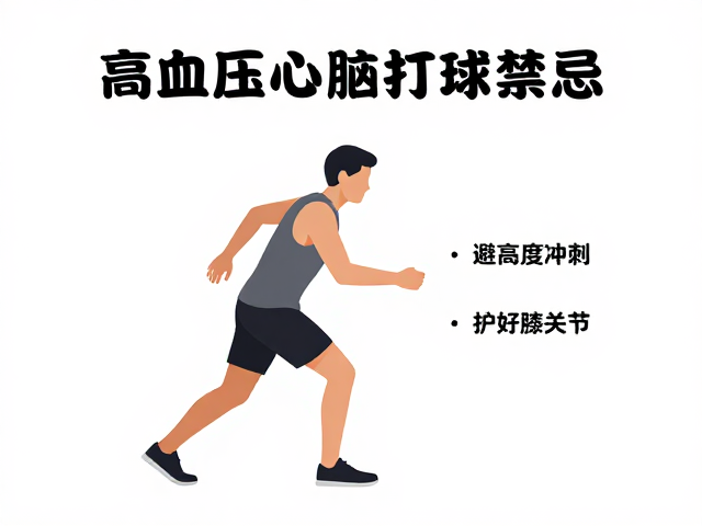 高血压心脏病打球禁忌，避高强度冲刺，护好膝关节