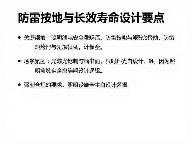 光源光衰控制与照明设施全生命周期设计逻辑