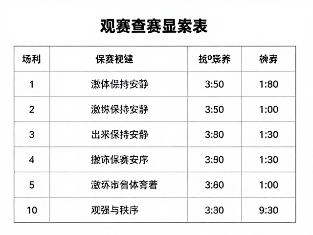 观赛礼仪，击球时保持安静，提前查赛程显素养