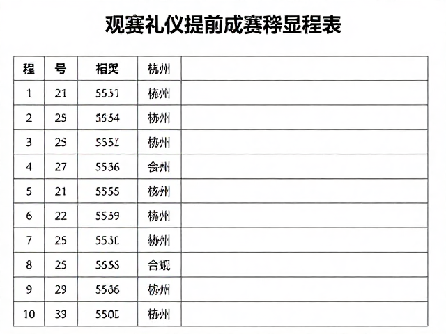 提前查阅赛程:素养的隐形体现